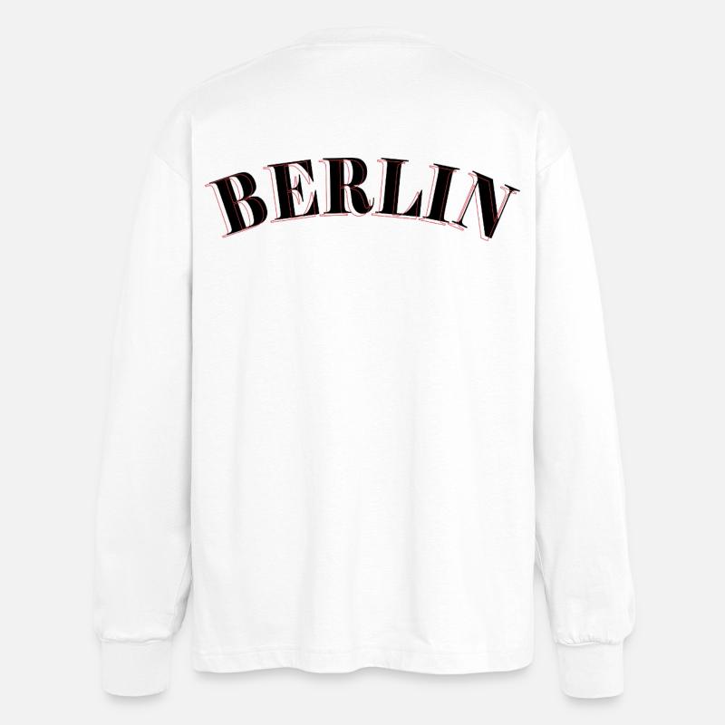 Berliner Retro - Oversized Langarmshirt  - Weiß
