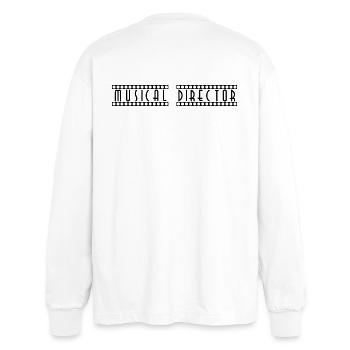 Musical_Director - T-shirt manches longues oversize - blanc - Dos - AI Model Male 185 light (185cm)