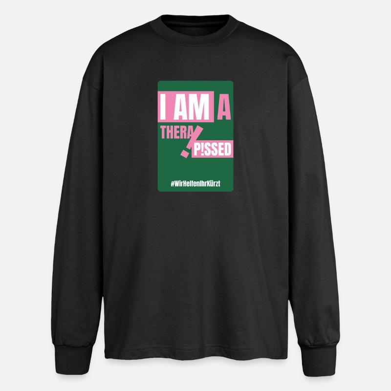 PSYCHO_01 - Oversized Langarmshirt  - Schwarz