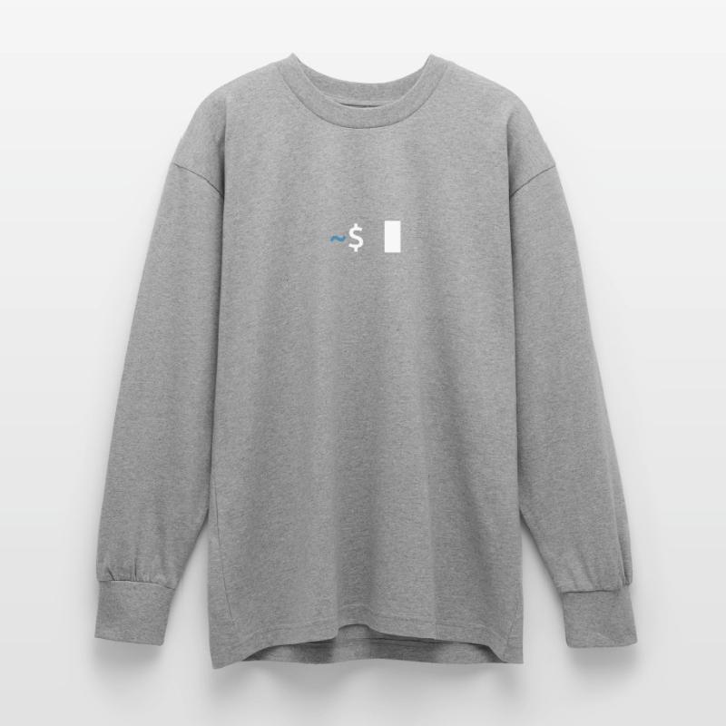 Commande Linux Shell T-shirt manches longues oversize