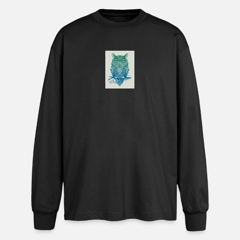 GoVoR_EULE - Oversized Long Sleeve T-Shirt - black