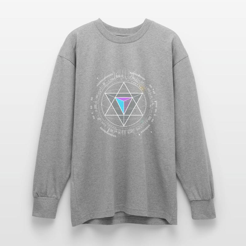 nerd cpu pyramid illuminati game wow hacker code Oversized Long Sleeve T-Shirt