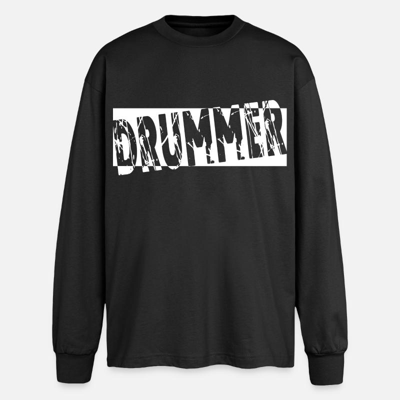 Schlagzeug Drummer Geschenk - Oversized Langarmshirt  - Schwarz