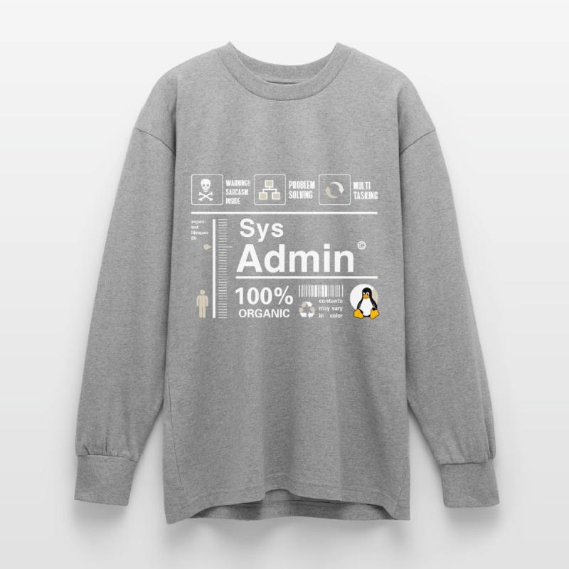 Sys Admin Pinguin Computer Nerd pc Platine cpu inh Oversized Langarmshirt 
