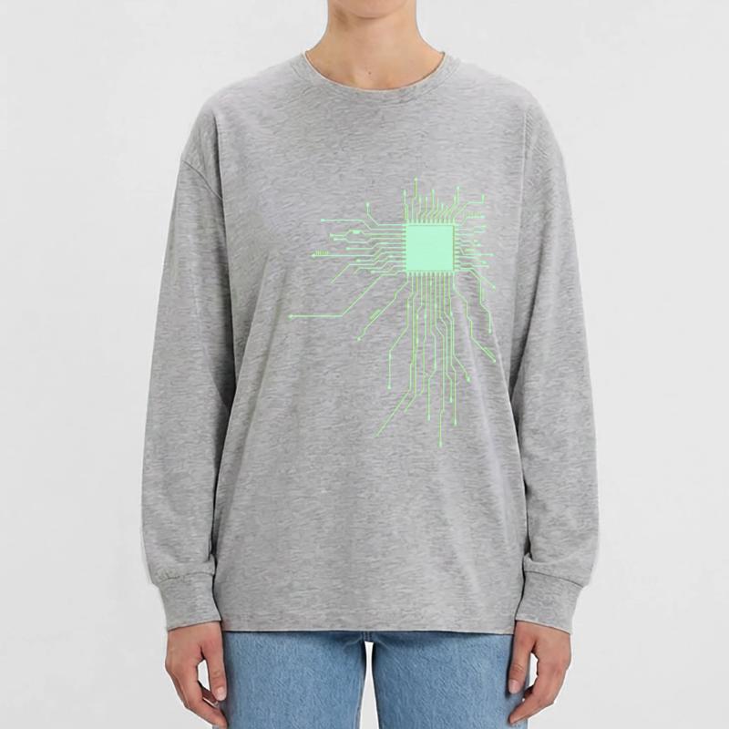 board core cpu computer nerd pc humor geek code Oversized Long Sleeve T-Shirt
