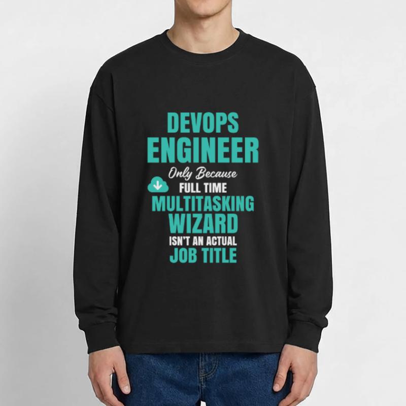 Assistant multitâche DevOps Engineer T-shirt manches longues oversize