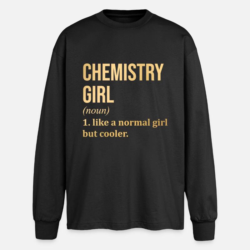 Chemie - Oversized Langarmshirt  - Schwarz