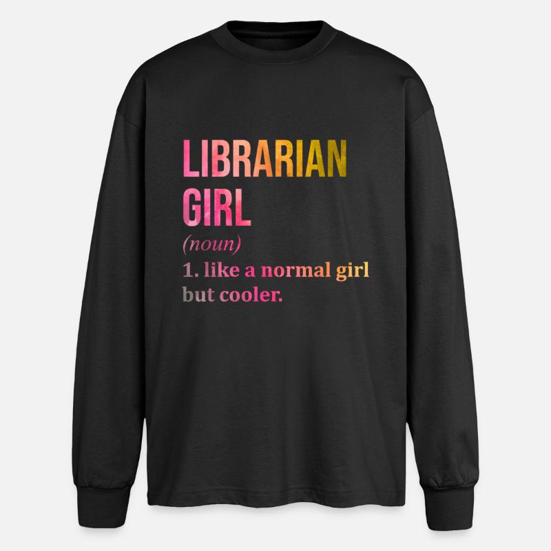 bibliothèque - T-shirt manches longues oversize - noir