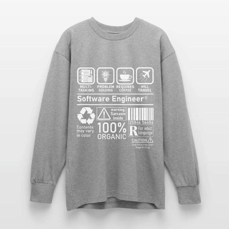 software engineer multi tasking problem solving Oversized Long Sleeve T-Shirt