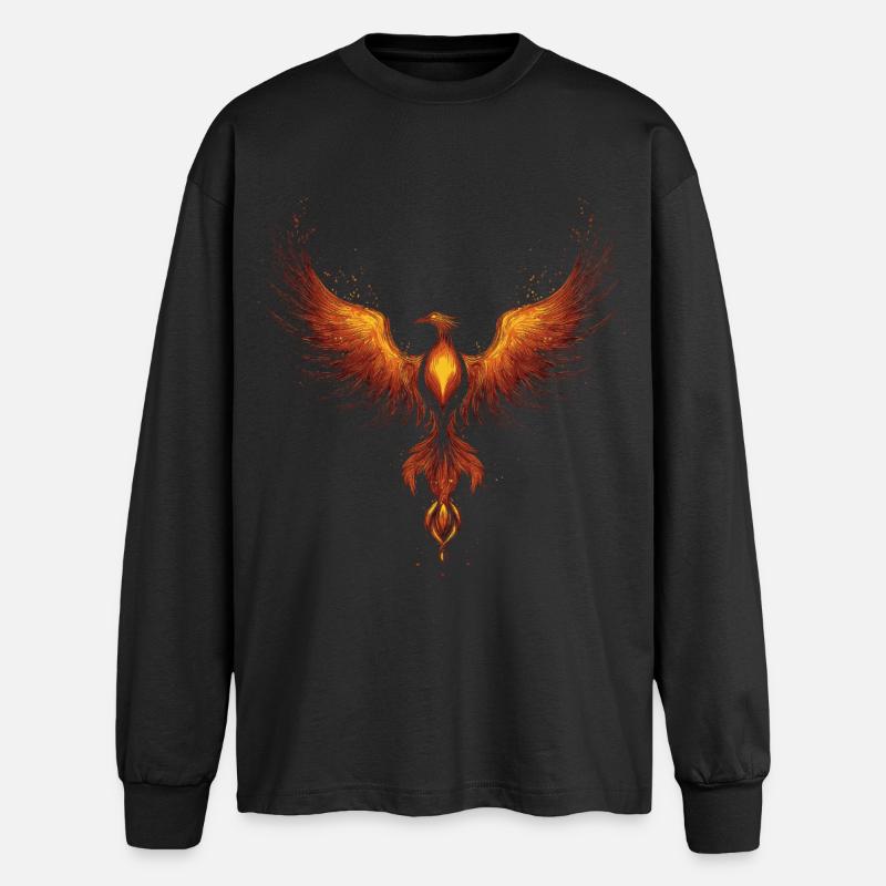 Phénix - T-shirt manches longues oversize - noir