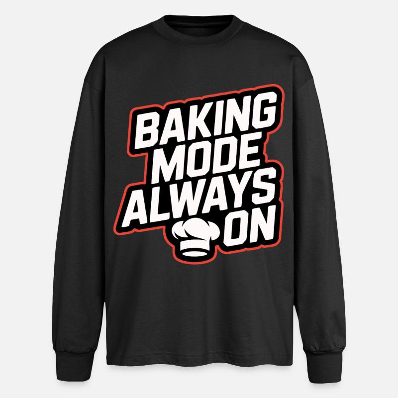 Mode de cuisson toujours activé - T-shirt manches longues oversize - noir