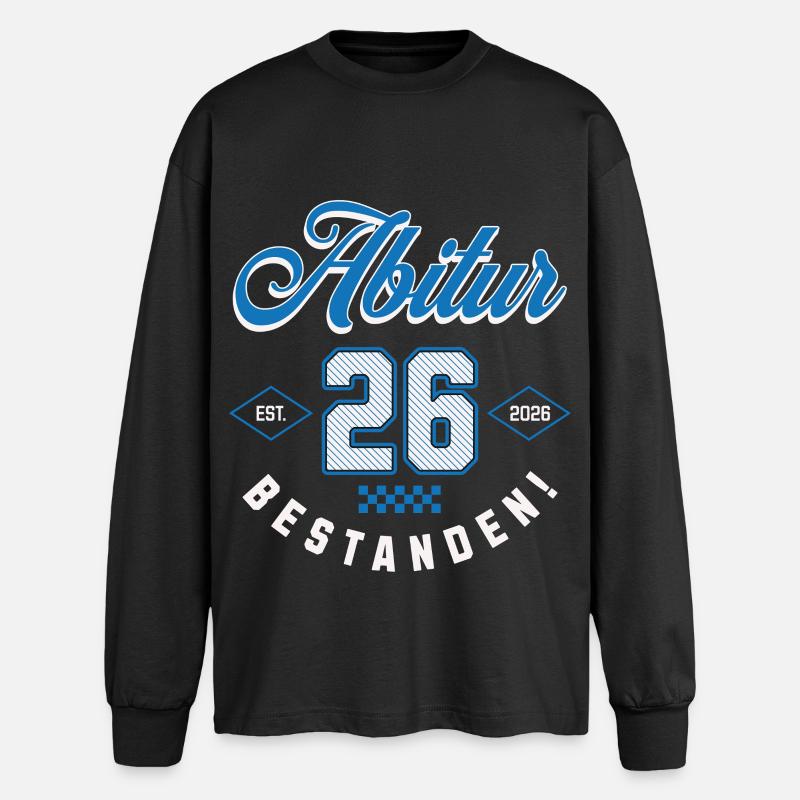 Abitur 2026 passed - Oversized Long Sleeve T-Shirt - black