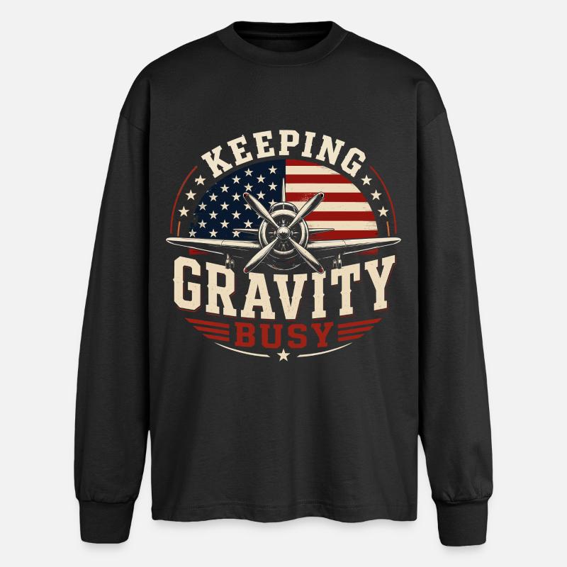 Flugzeugwartung Technik Und Instandhaltung - Oversized Langarmshirt - Schwarz