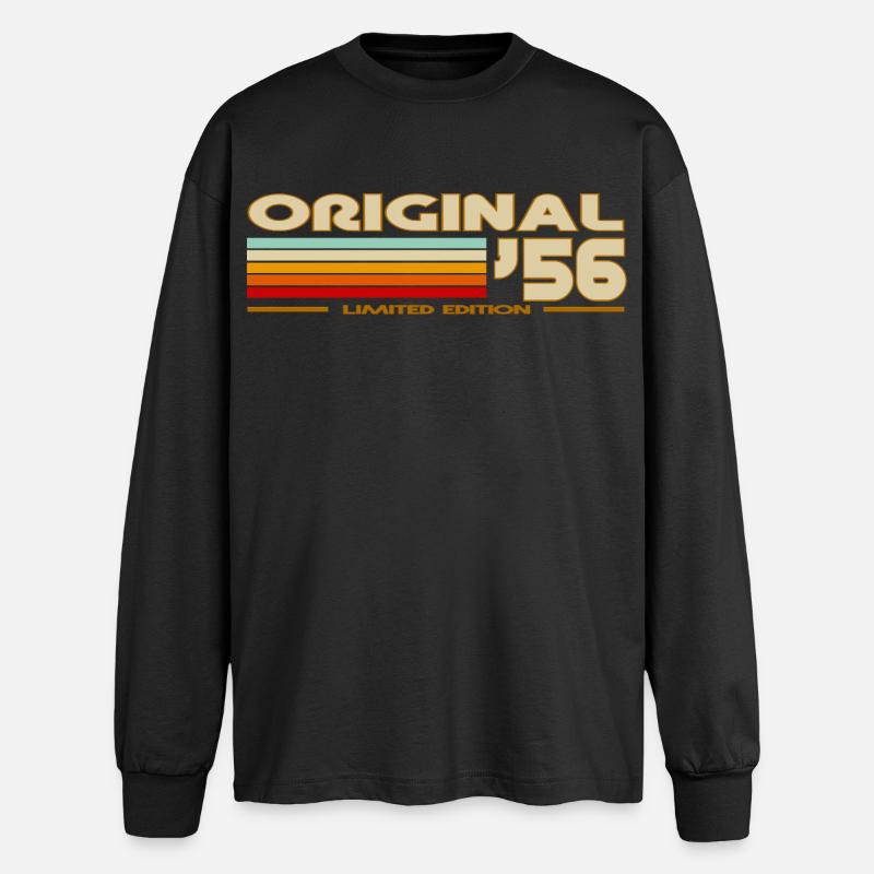 1956 - Oversized Langarmshirt  - Schwarz