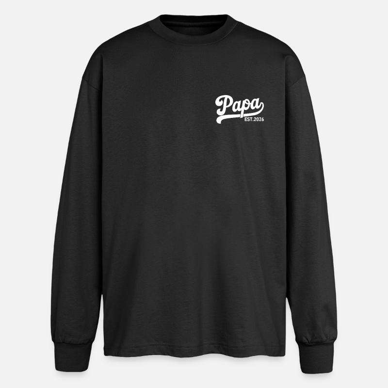 Papa Est 2026 - Oversized Langarmshirt  - Schwarz