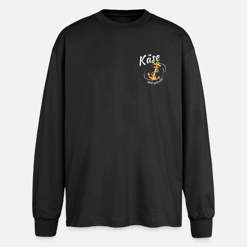 Cheese - it doesn't get any better than that! - Oversized Long Sleeve T-Shirt - black
