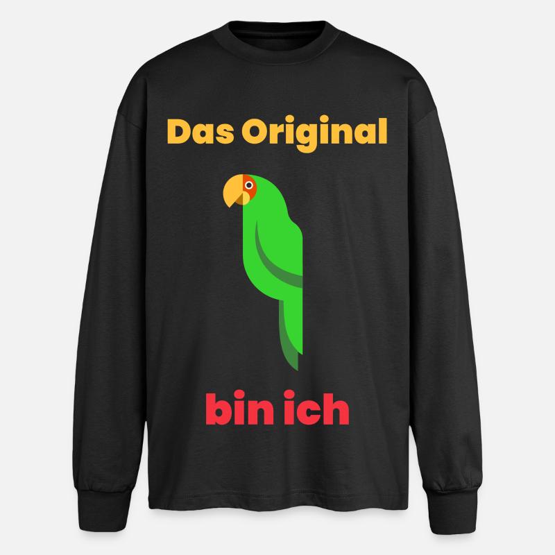 Das Original bin ich - Oversized Langarmshirt  - Schwarz