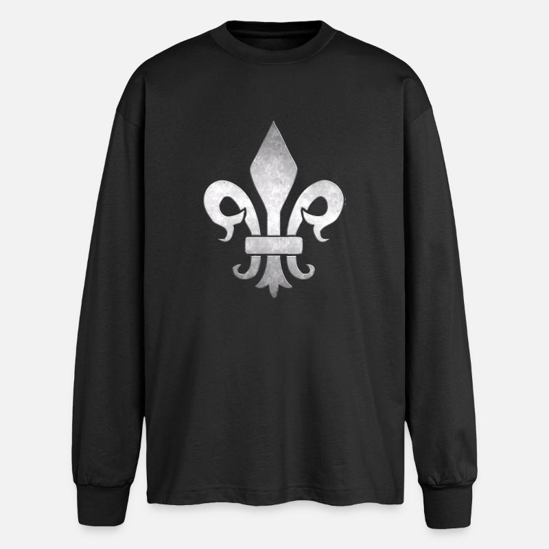 King symbol - Oversized Long Sleeve T-Shirt - black