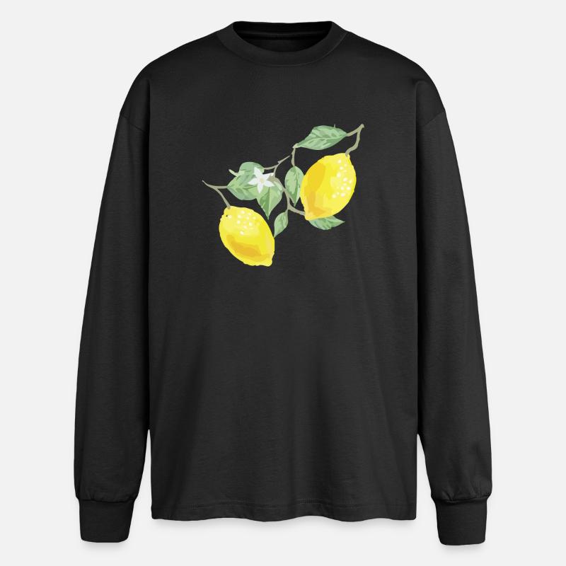 Lemons - Oversized Long Sleeve T-Shirt - black