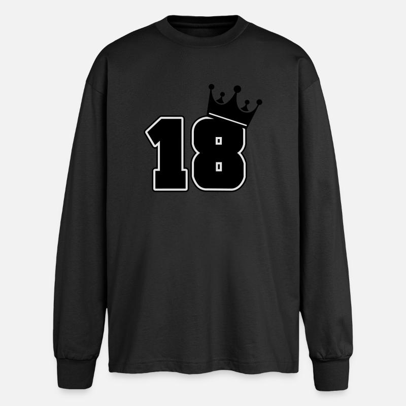 18 - T-shirt manches longues oversize - noir