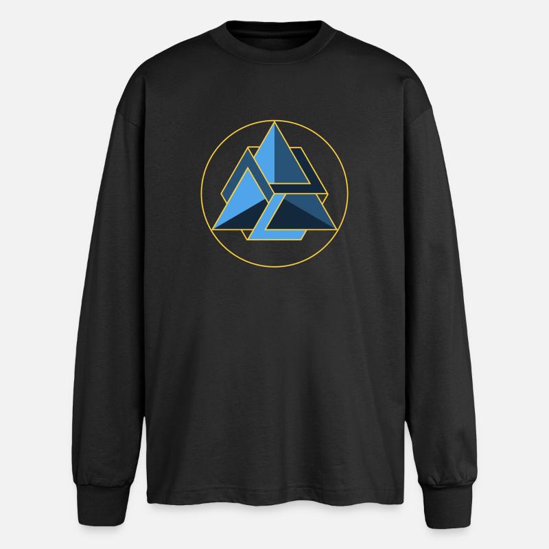 Antahkarana doppelt 2 - Oversized Langarmshirt  - Schwarz