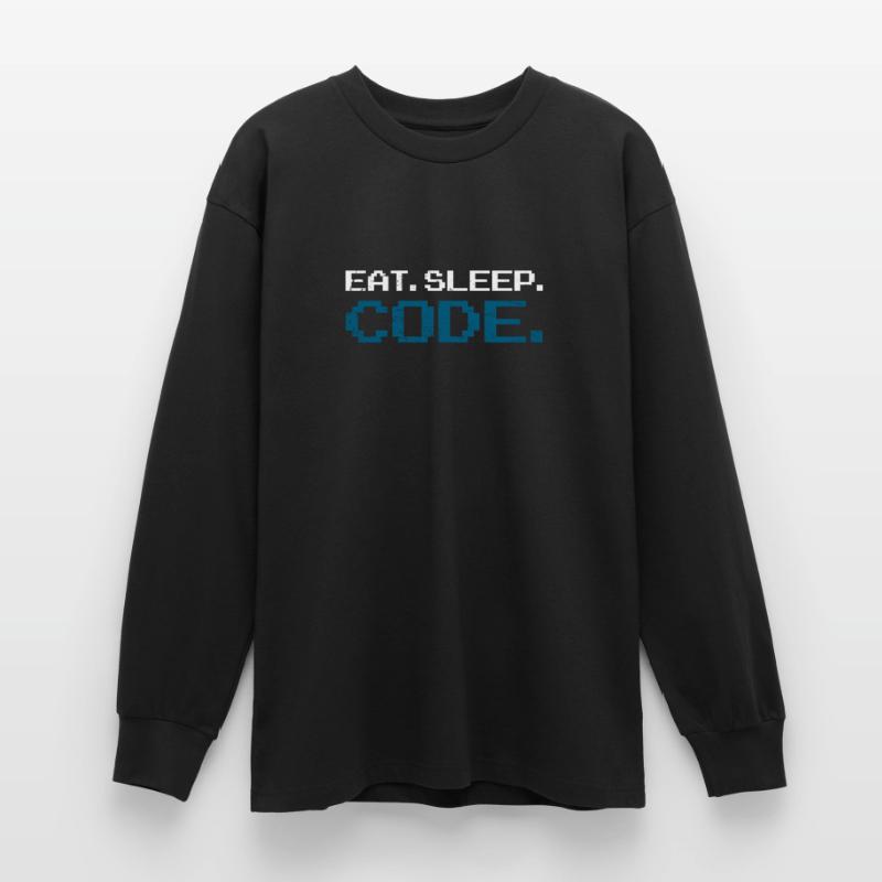 Code de programmation informatique T-shirt manches longues oversize