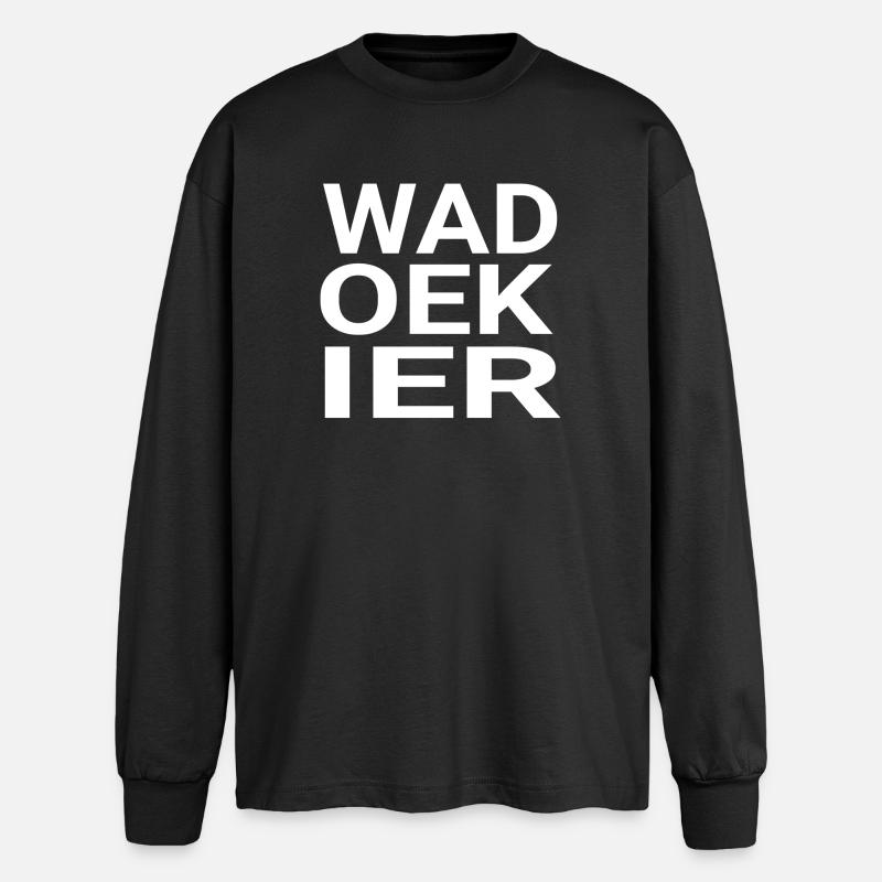 WADOEKIER - Oversized Long Sleeve T-Shirt - black
