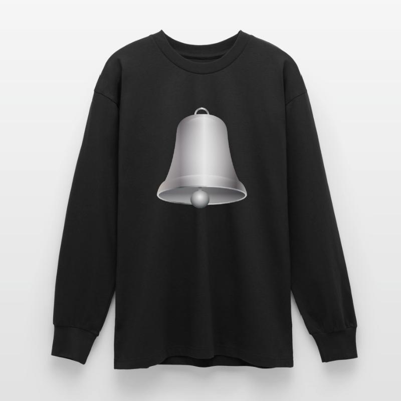 große silberfarbene Kirchen Glocke oder Glöckchen Oversized Langarmshirt 