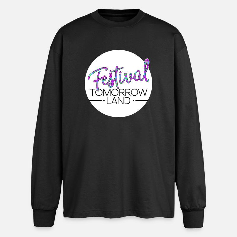 Tomorrowland Festival - Oversized Long Sleeve T-Shirt - black
