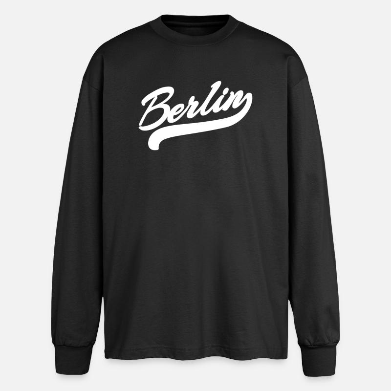 Berlin Retro - Oversized Long Sleeve T-Shirt - black