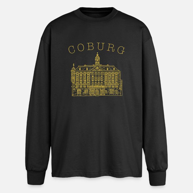 Coburg, Historisches Rathaus, Bayern, Deutschland - Oversized Langarmshirt - Schwarz