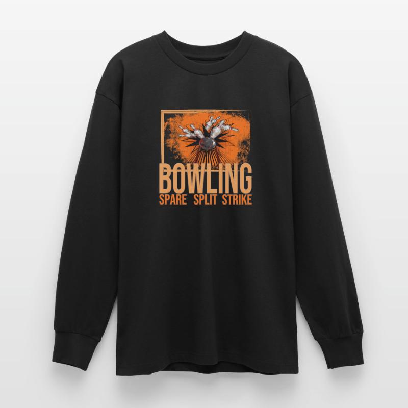 Bowling - Spare - Split - Strike Oversized Langarmshirt 