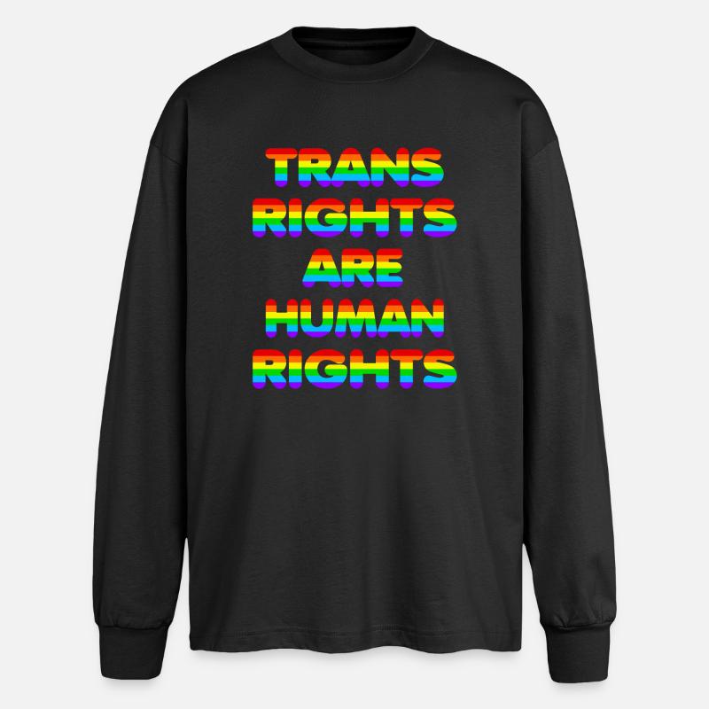 Trans Rights for CSD Christopher Street Day - Oversized Long Sleeve T-Shirt - black