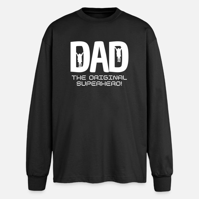 DAD - Oversized Langarmshirt  - Schwarz