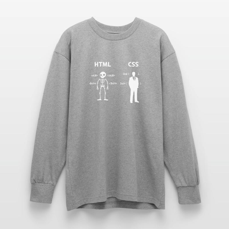 Code Css C++ Php Java Developer Code Scripting Oversized Long Sleeve T-Shirt