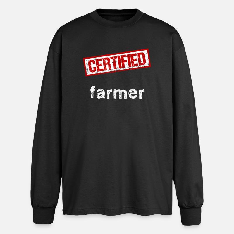 Bauer - Oversized Langarmshirt - Schwarz