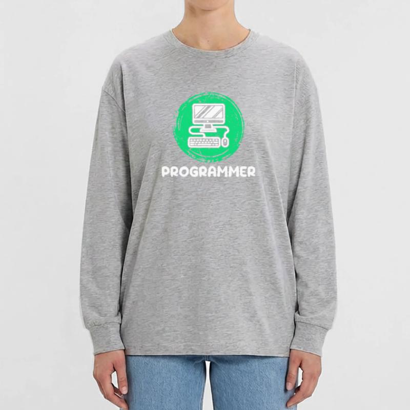 Computer Developer Programmierer Computerfreak Oversized Langarmshirt 