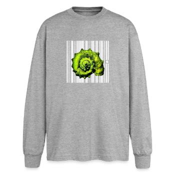 SPOT - TOURIST - Oversized Long Sleeve T-Shirt - sports grey - Front - AI Model Female 180 light (180cm)