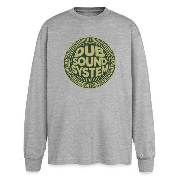 dub sound system - Oversized Long Sleeve T-Shirt - sports grey - Front - AI Model Female 180 light (180cm)