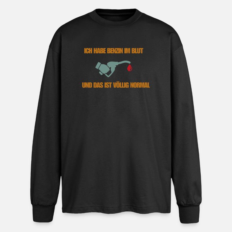 De l’essence dans le sang - T-shirt manches longues oversize - noir