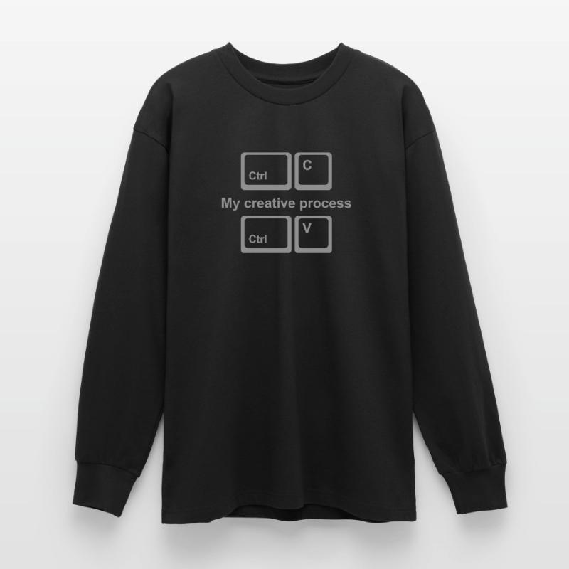 Copy Paste Shirt – Funny Coder & Designer Tee Oversized Langarmshirt 