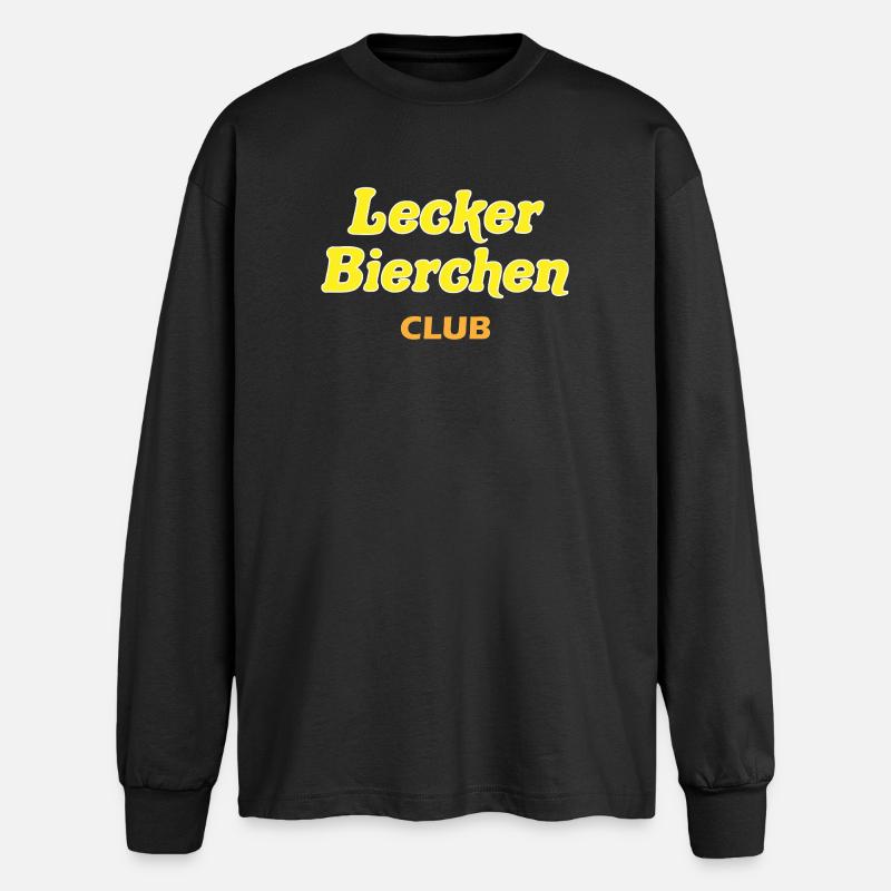 Lecker Bierchen Club Motiv - Oversized Langarmshirt - Schwarz