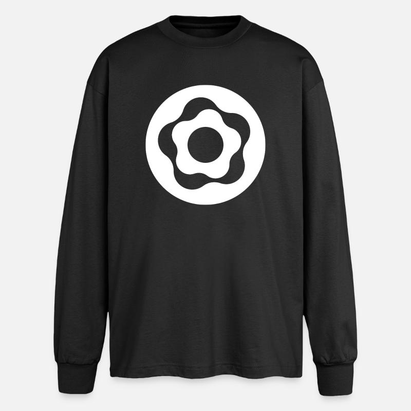DONUT - Oversized Langarmshirt  - Schwarz
