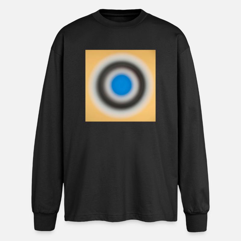 Yellow_001 - Oversized Langarmshirt  - Schwarz