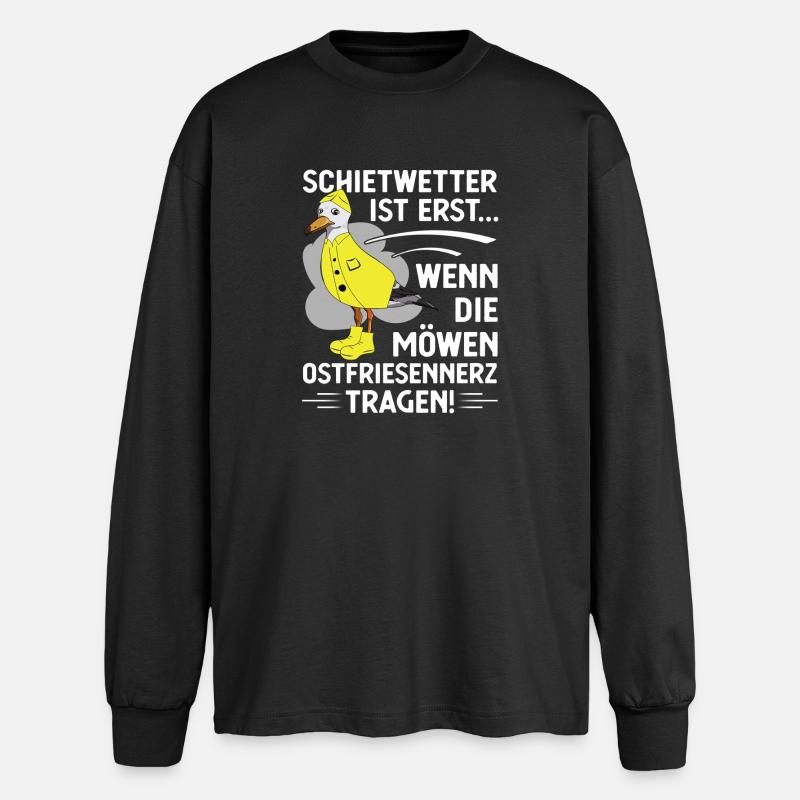 Ich schreie nicht, ich bin Pilot – Lustiges  - Oversized Langarmshirt  - Schwarz