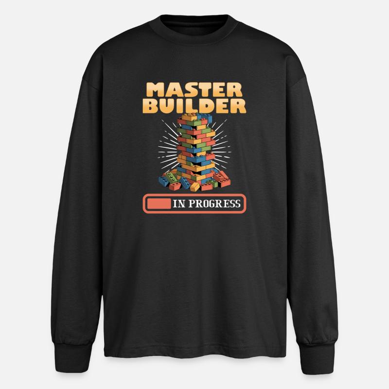 Blocs de construction Enfants Brick Builder - T-shirt manches longues oversize - noir