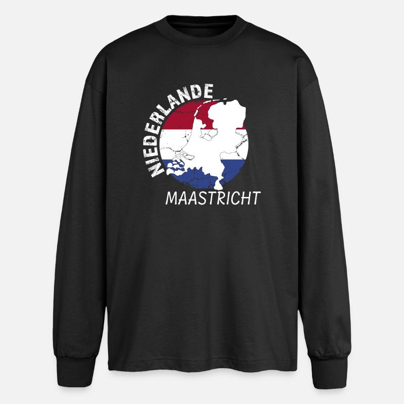 Maastricht - Oversized Long Sleeve T-Shirt - black