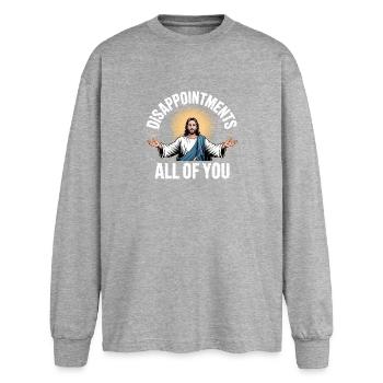 Déceptions, vous tous - Saint Christianisme Lo - T-shirt manches longues oversize - gris chiné - Devant - AI Model Female 180 light (180cm)