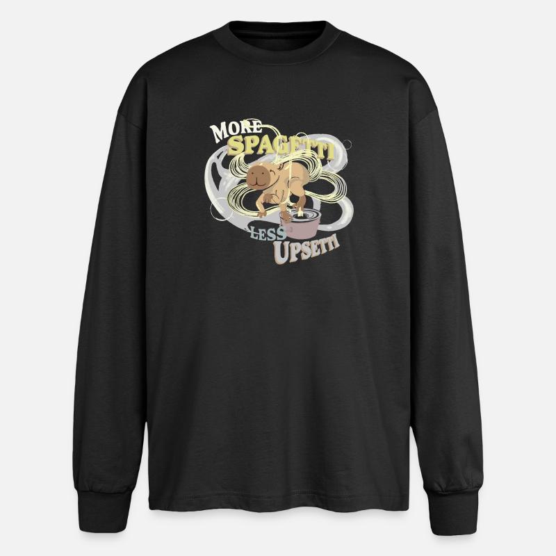 Cap(p)y spaghetti sans upsetti - T-shirt manches longues oversize - noir