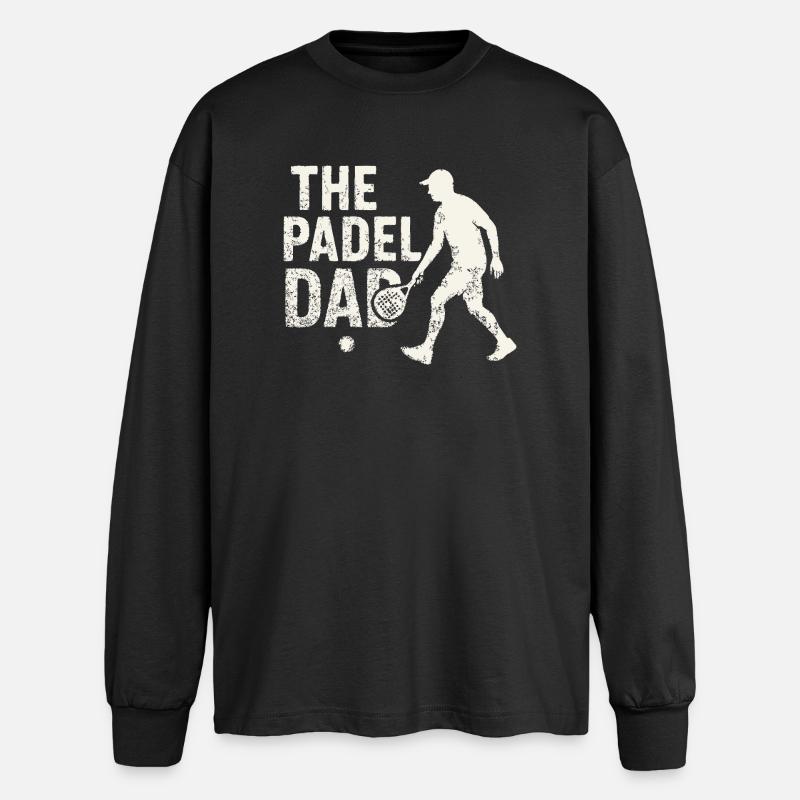 The Padel Dad - Oversized Long Sleeve T-Shirt - black